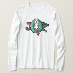 KiniArt Parti Doodle Weihnachtsfreude T-Shirt