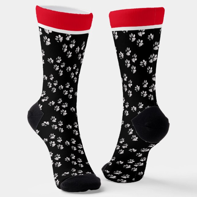 KiniArt Pawprint Socks Socken (Gewinkelt)