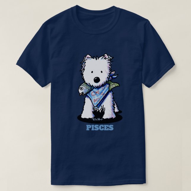 KiniArt Pisces Westie T-Shirt (Design vorne)