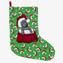 KiniArt Pit Bull Weihnachtsfest Strumpf Großer Weihnachtsstrumpf