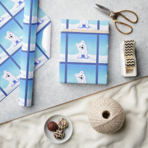 KiniArt Polar Bear Geschenkpapier