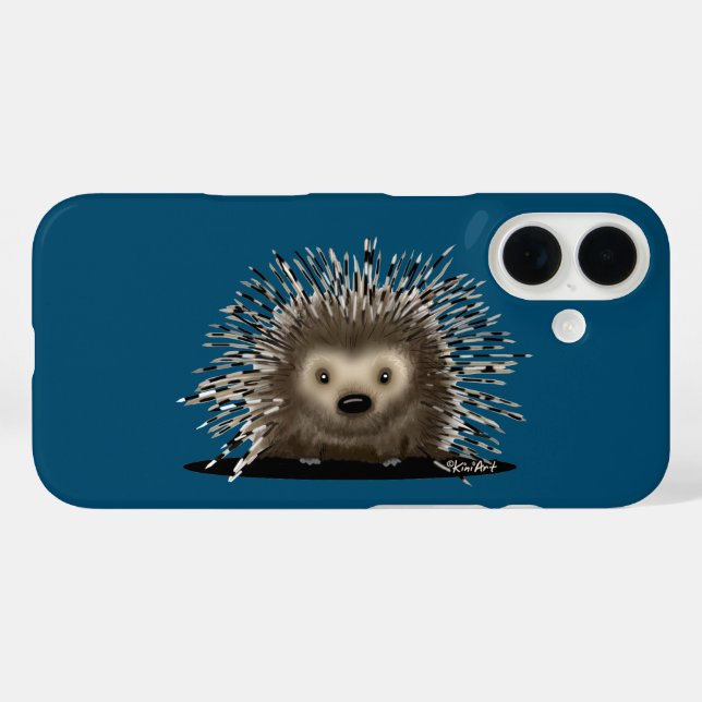KiniArt Porcupine iPhone Case (Rückseite (Horizontal))