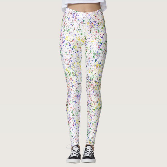 KiniArt Primary Paint Spritzer Leggings (Vorderseite)