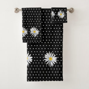 KiniArt punktierte Gänseblümchen Badhandtuch Set