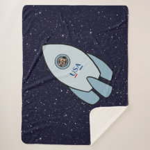 KiniArt Rocket Dog Border Terrier Sherpa Blanket