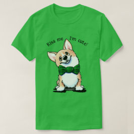 KiniArt Saint Patrick's Day Corgi T - Shirt