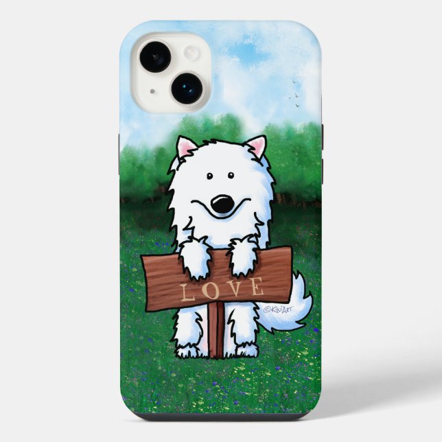 KiniArt Samojede iPhone Hülle (Rückseite)