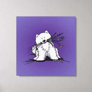 KiniArt Samoyed Charm Leinwanddruck