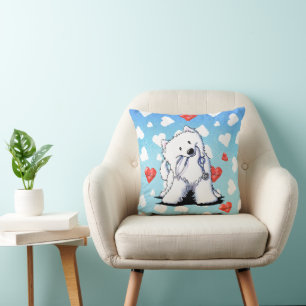 KiniArt Samoyed Liebe Doktor Throw Pillow Kissen