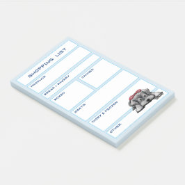 KiniArt Schnauzer Dog Einkaufsliste Post-it Klebezettel