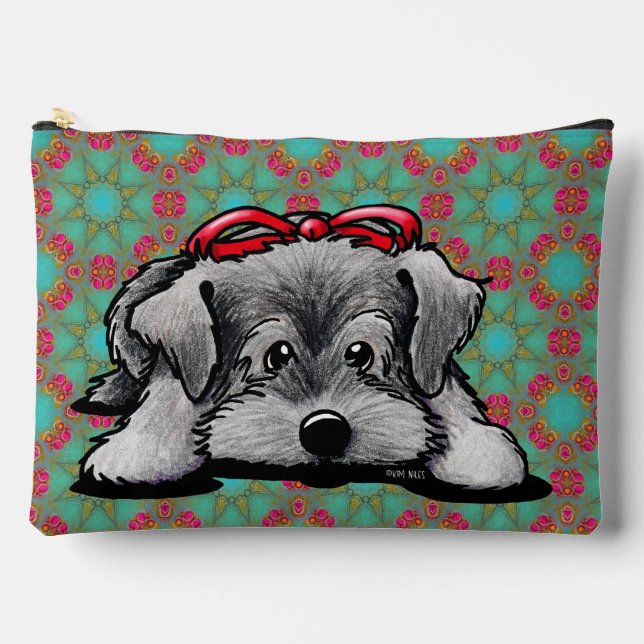 KiniArt Schnauzer Welpe Zubehörtasche (Vorderseite)