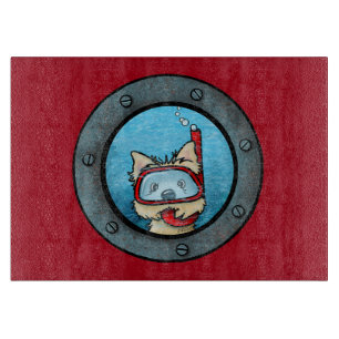 KiniArt Schnorcheln Cairn Terrier Cutting Board Schneidebrett