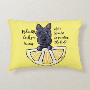 KiniArt Scottie Life Lemons Accent Pillow Dekokissen