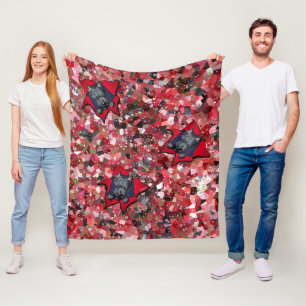 KiniArt Scottie Red Abstrakt Fleecedecke