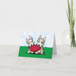 KiniArt Scottish Terrier Duo Card Feiertagskarte