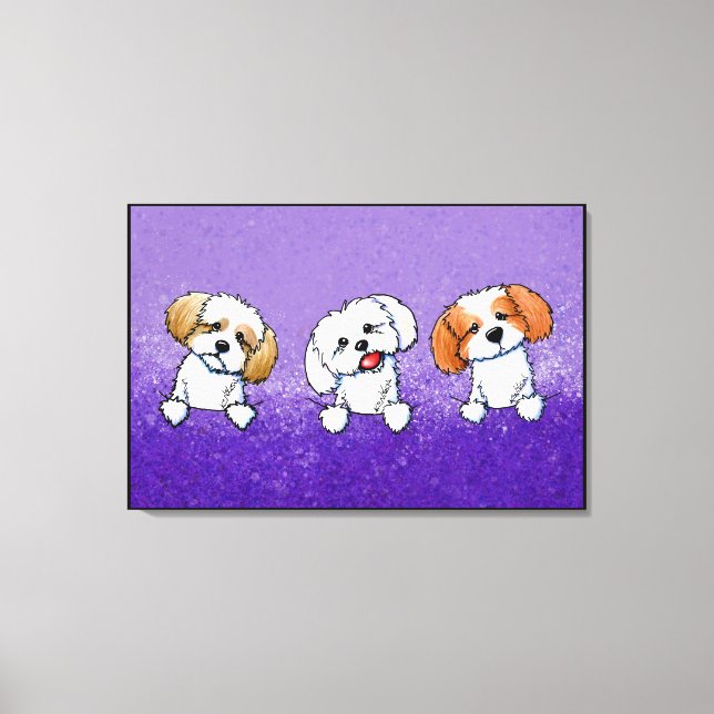 KiniArt Shih Tzu Trio Leinwanddruck (Vorderseite)