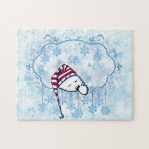 KiniArt Sleepy Westie Winterland Puzzle