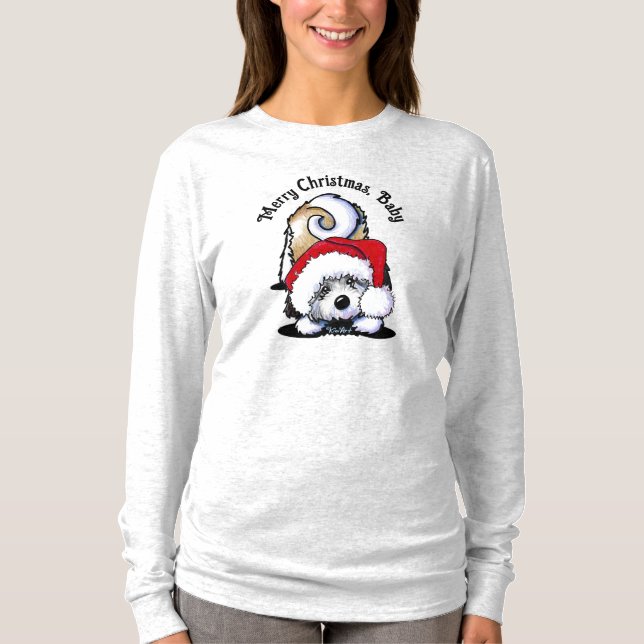 KiniArt spielend Weihnachten Havanese T-Shirt (Vorderseite)