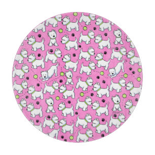 KiniArt spielerische Westies Schneidebrett