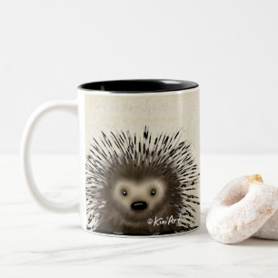 KiniArt Stachelschwein Zweifarbige Tasse