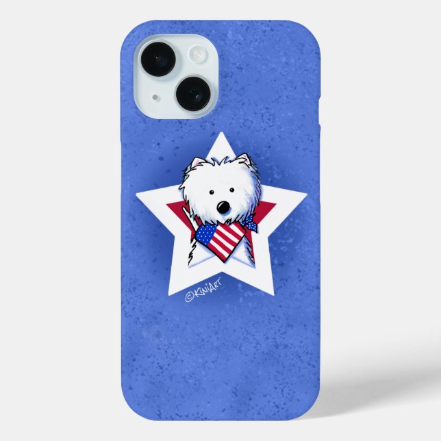 KiniArt Star Speckled Westie Case-Mate iPhone Hülle (Rückseite)