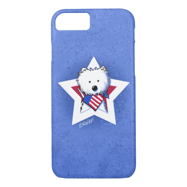 KiniArt Star Speckled Westie Case-Mate iPhone Hülle (Rückseite)