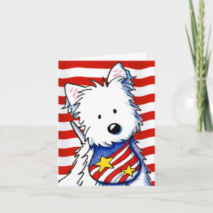 KiniArt Stern Spangled Westie Karte