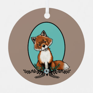 KiniArt Süßer Fuchs Ornament Aus Metall