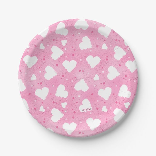 KiniArt Sweet Hearts Pappteller (Vorderseite)