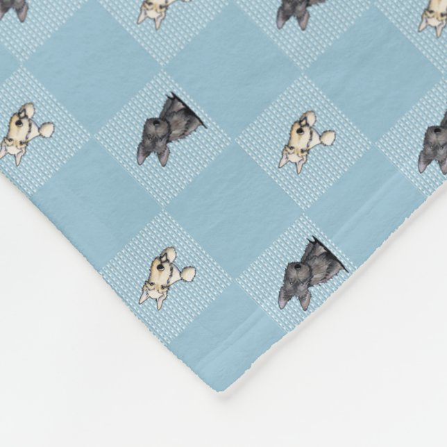 KiniArt Terriers KiniArt Fleece Blanket (Ecke)