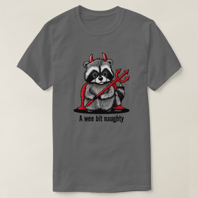 KiniArt Trash Panda Raccoon T-Shirt (Design vorne)