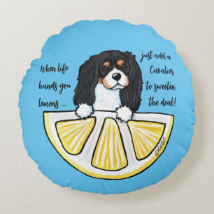 KiniArt Tricolor Cavalie Life Lemons Akzente Pillo Rundes Kissen