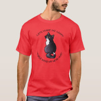 KiniArt Tuxedo Kitty Cat Lover T - Shirt