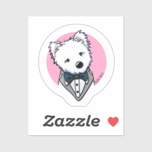 KiniArt Tuxedo Westie Aufkleber