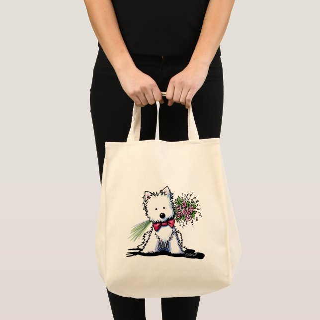 KiniArt Valentine Westie Bag Tragetasche (Vorderseite (Produkt))