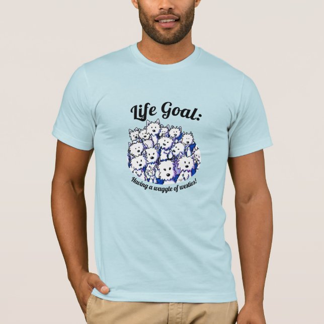 KiniArt Waggle of Westies T-Shirt (Vorderseite)