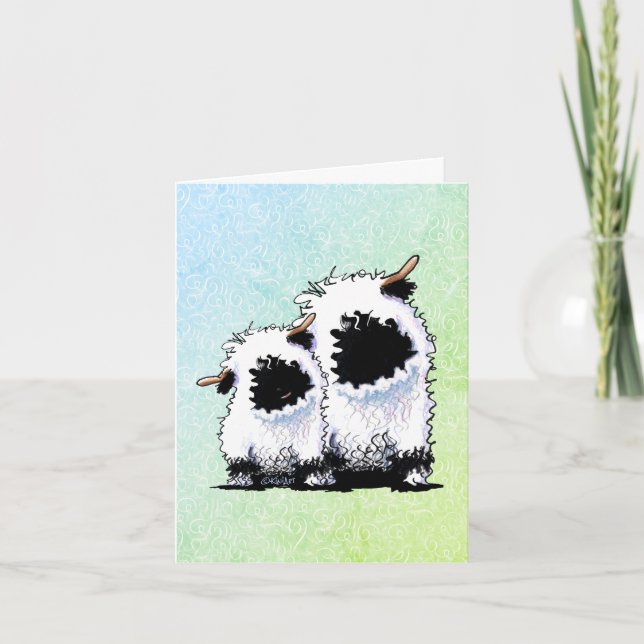 KiniArt Wallis Blwlese Sheep Card Einladung (Vorderseite)