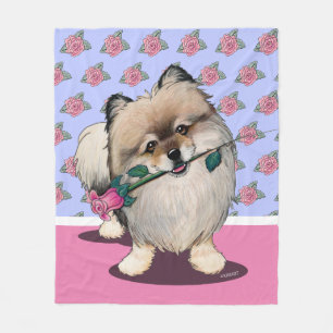 KiniArt Walter Pom Portrait Fleecedecke
