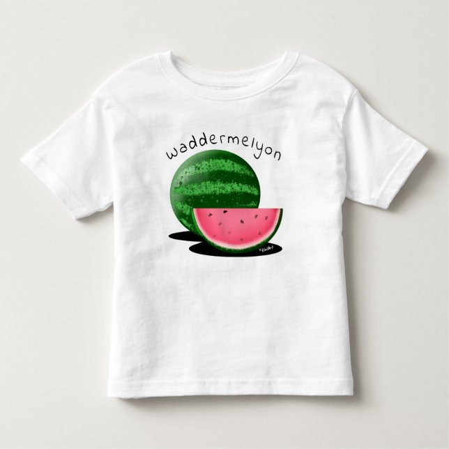 KiniArt Wassermelone Kleinkind T-shirt (Vorderseite)