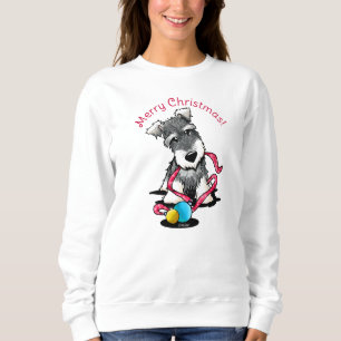 KiniArt Weihnachten Mini Schnauzer Sweatshirt