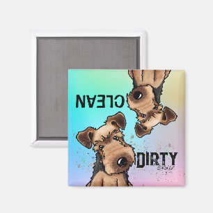 KiniArt Welsh Terrier Geschirrspüler Magnet