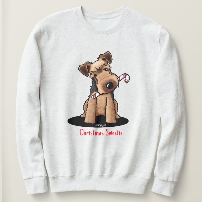 KiniArt Welsh Terrier Weihnachten Sweatshirt (Design vorne)
