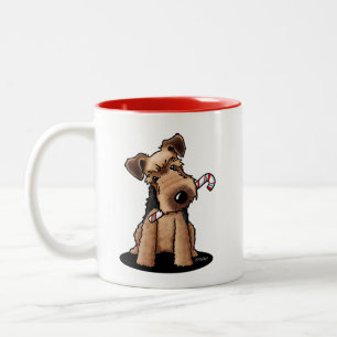 KiniArt Welsh Terrier Weihnachten Zweifarbige Tasse