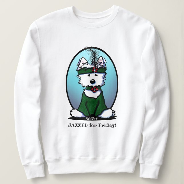 KiniArt Westie 1920s Flapper Sweatshirt (Design vorne)