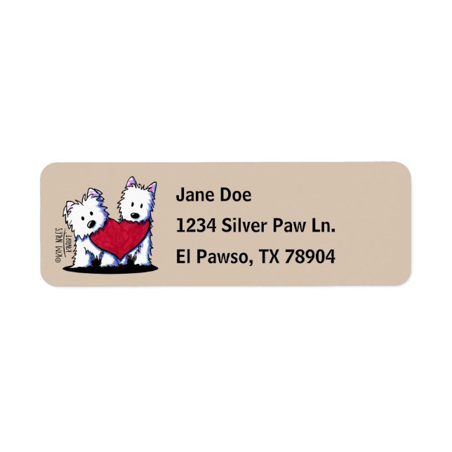 KiniArt Westie Address Labels (Vorne)