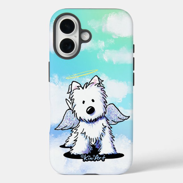 KiniArt Westie Angel Case-Mate iPhone Hülle (Rückseite)