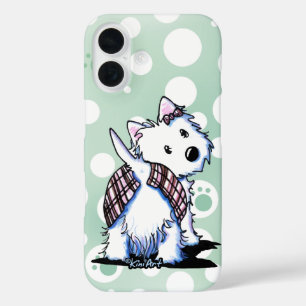 KiniArt Westie auf Kilt verkleidet iPhone 16 Hülle