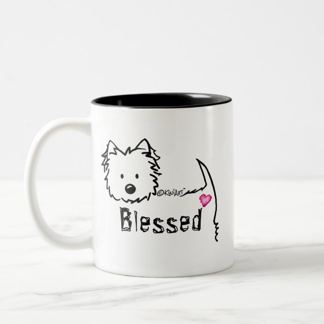 KiniArt Westie BLESSED Tasse (Links)