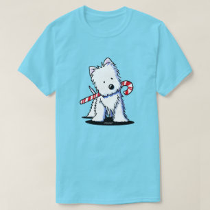 KiniArt Westie Candy Cane Süsse T-Shirt