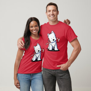 KiniArt Westie Candy Cane Süsse T-Shirt
